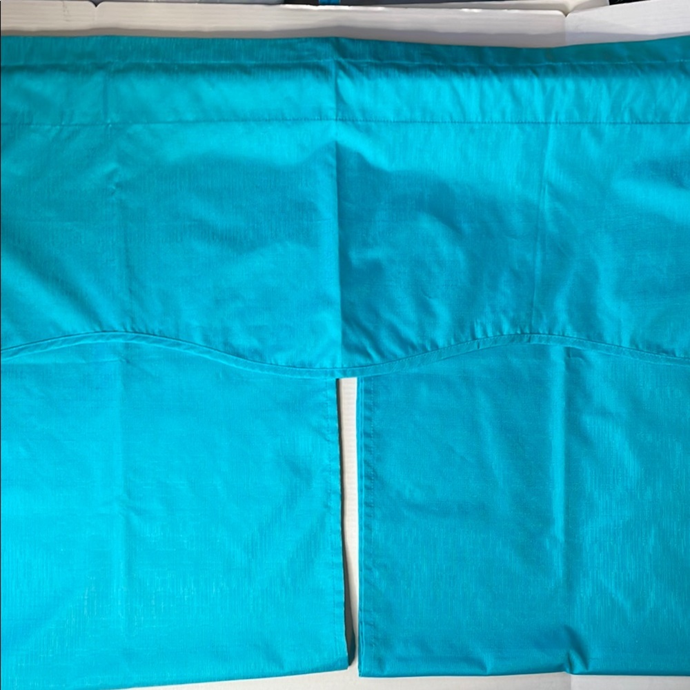 Unbranded  Turquoise  Curtains drapes with valance  2 set Bundle  Thermal